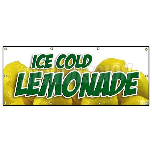 Signmission LEMONADE 1 BANNER SIGN lemonaid ice cold fresh homemade drinks food B-96 Lemonade 1 - main